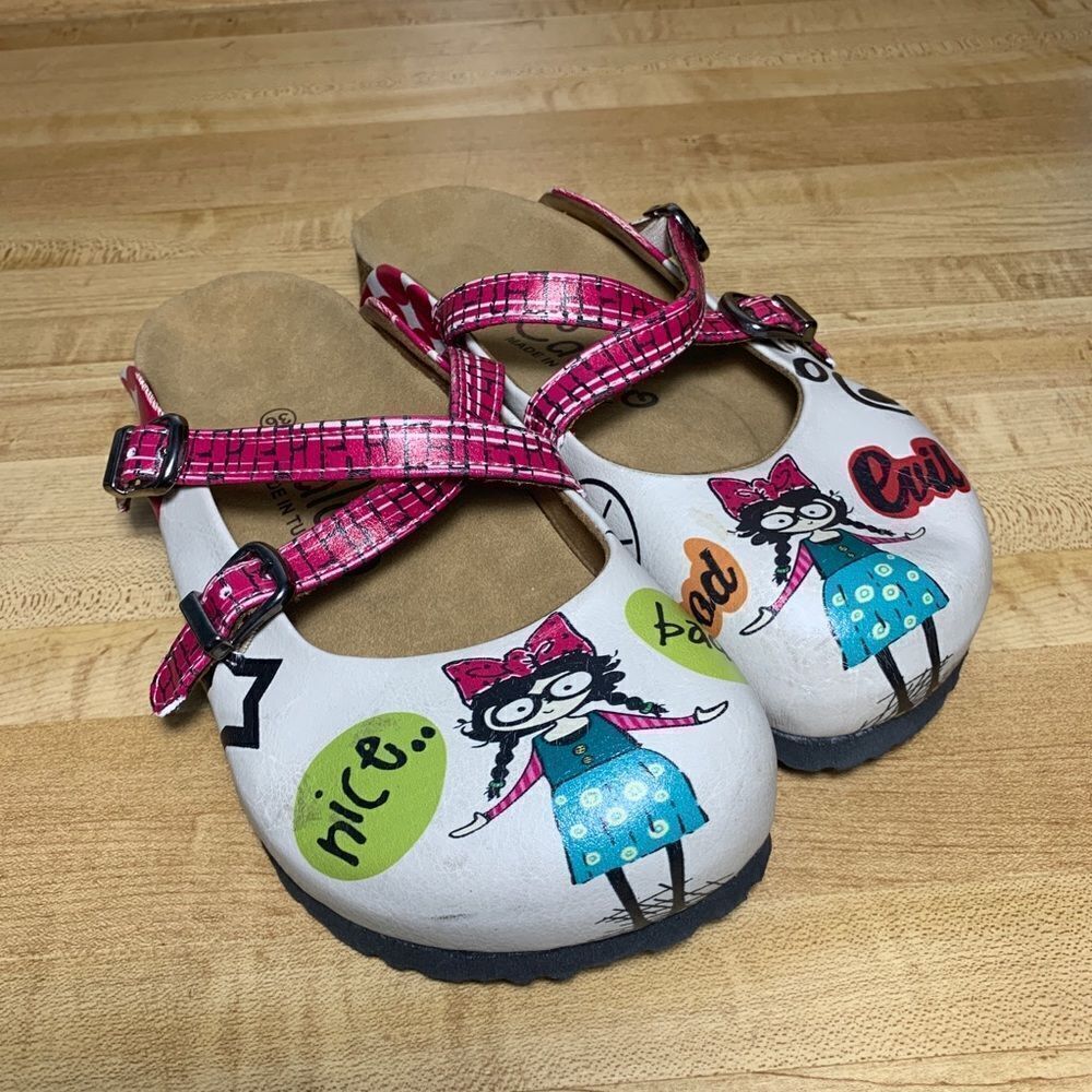 Calceo Nice Bad‎ Good Evil Comfort Clogs 36 US 6